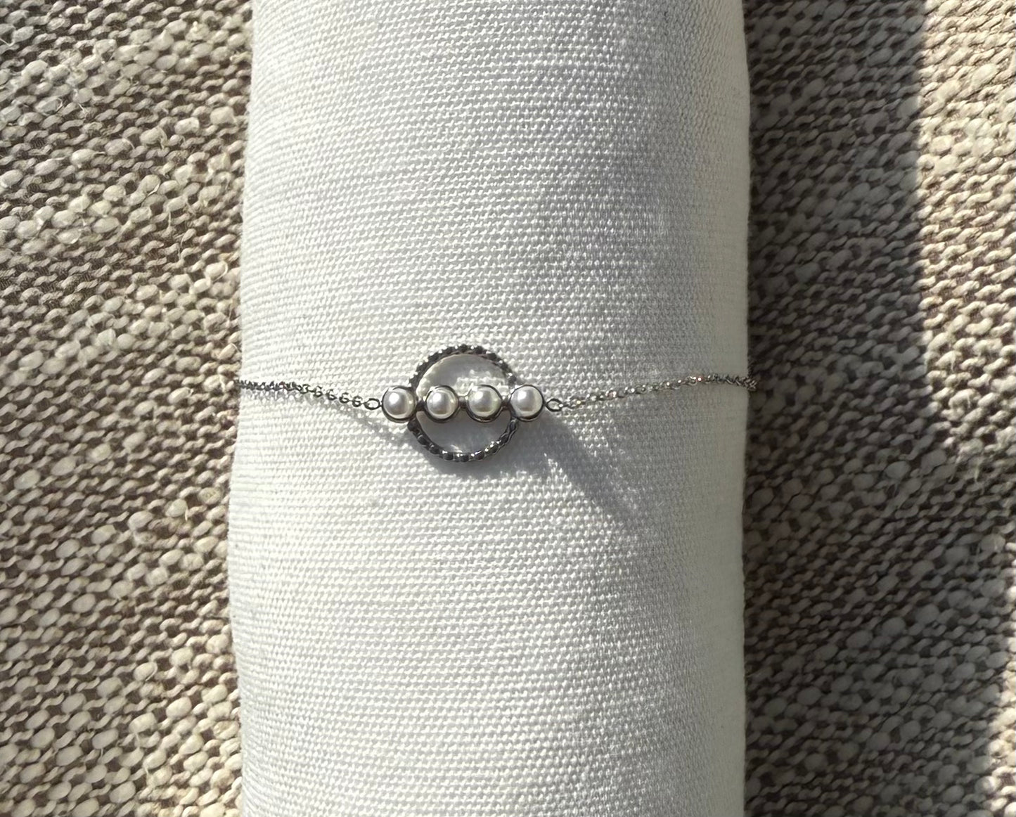 Bracelet perle Argenté